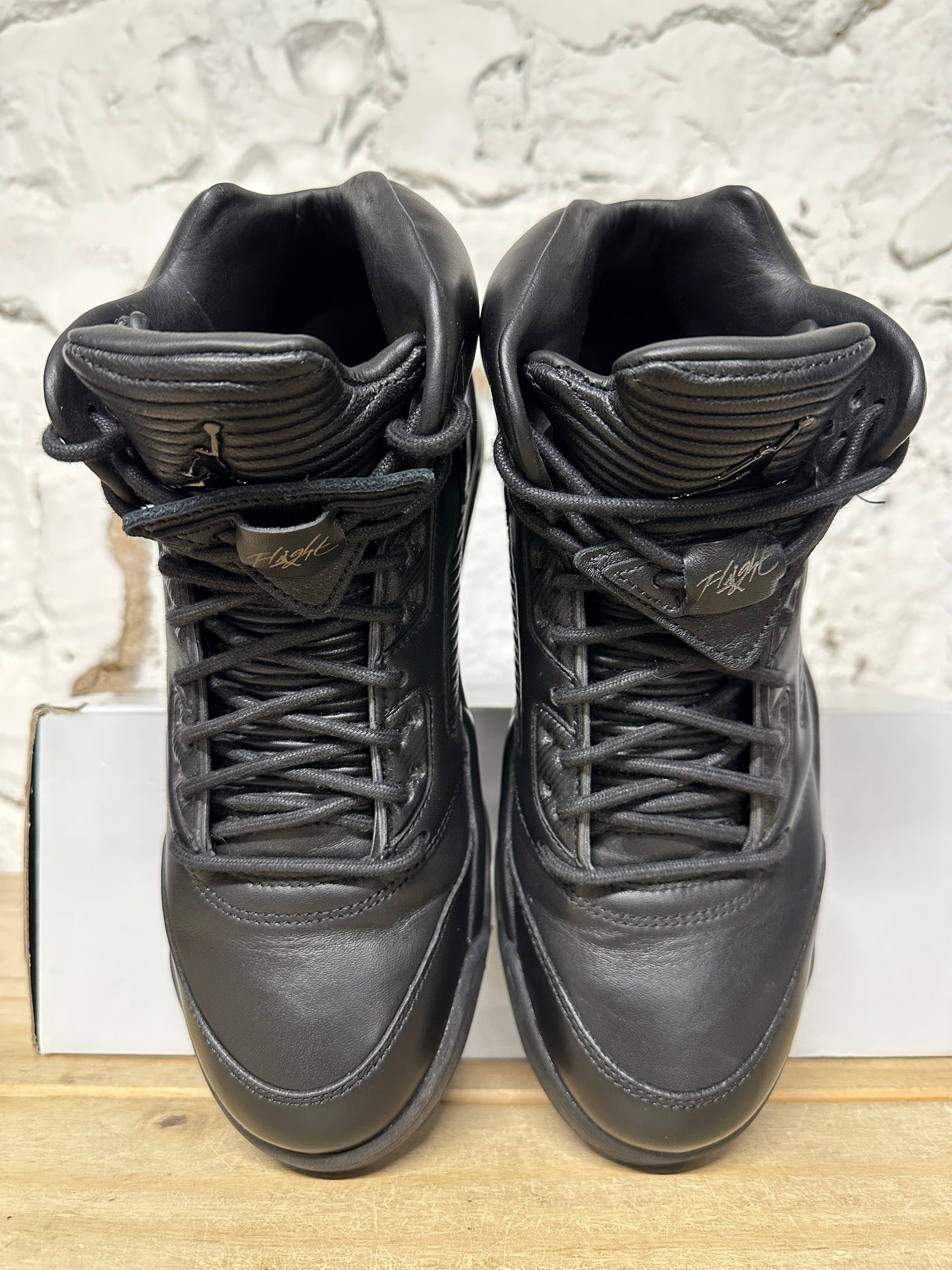 Air Jordan 5 Premium Triple Black Sz 9