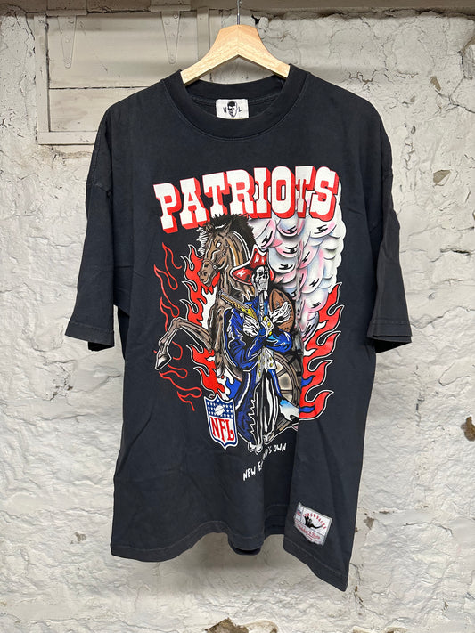 Warren Lotas Patriots Black T-Shirt Sz XL