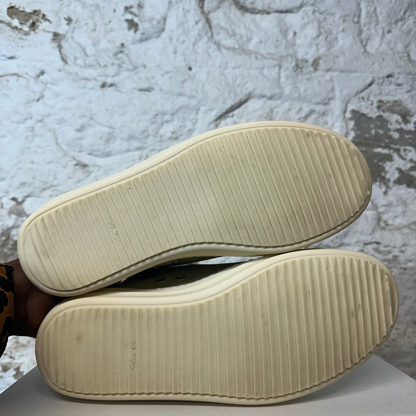 Rick Owens Jumbo Lace Grey Suede Milk Sneaker Sz 9 (42)