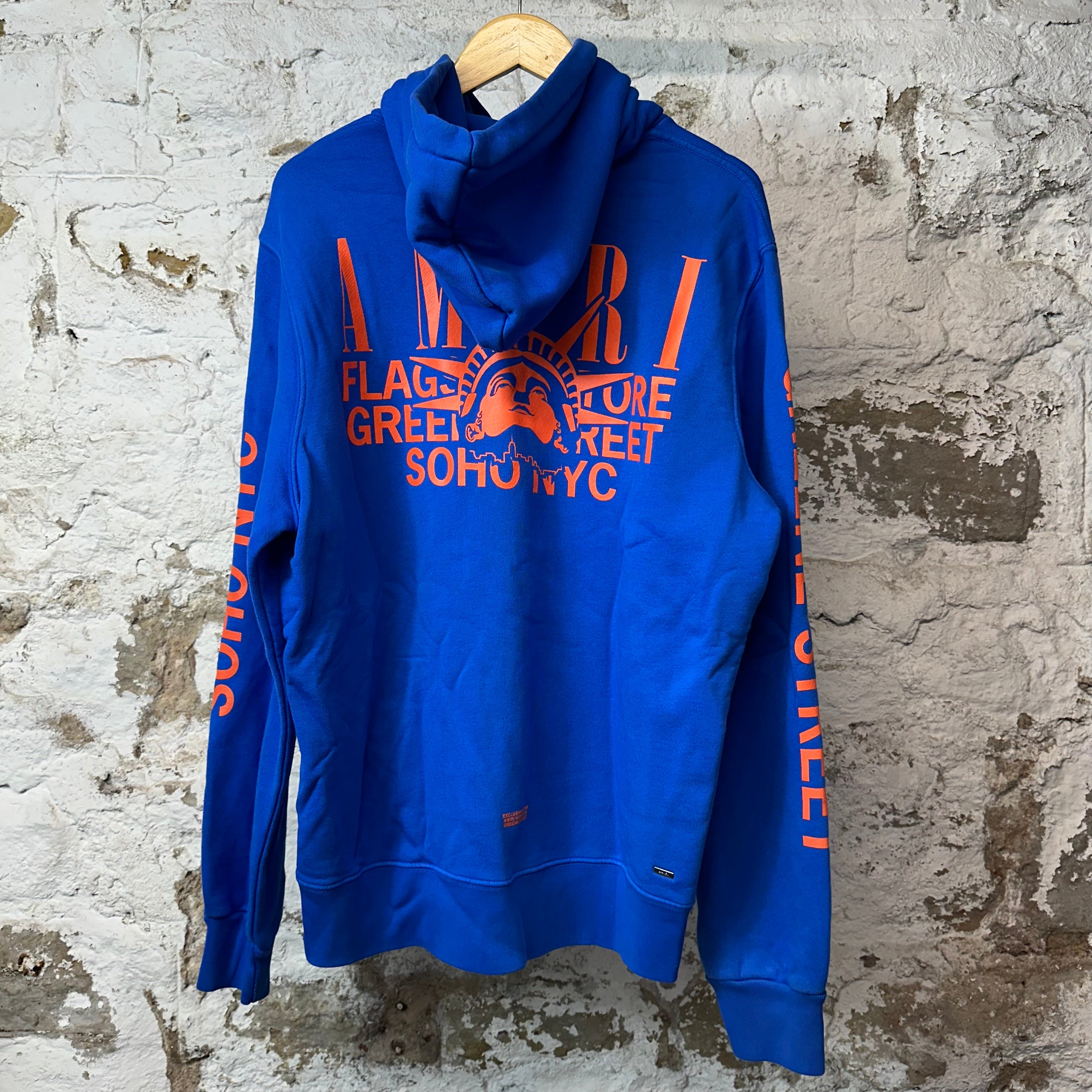 Amiri Soho Flagship Hoodie Blue Sz L – The Gallery Online