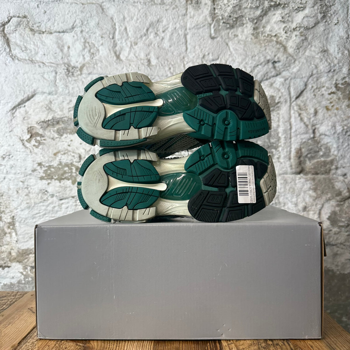 Balenciaga Runner White Green Blue Sneaker Sz 4.5 (36)