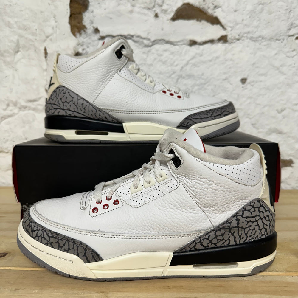 Air Jordan 3 White Cement Reimagined Sz 7Y