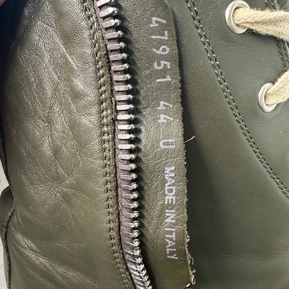Rick Owens High Moss Milk Sneaker Sz 11 (44)