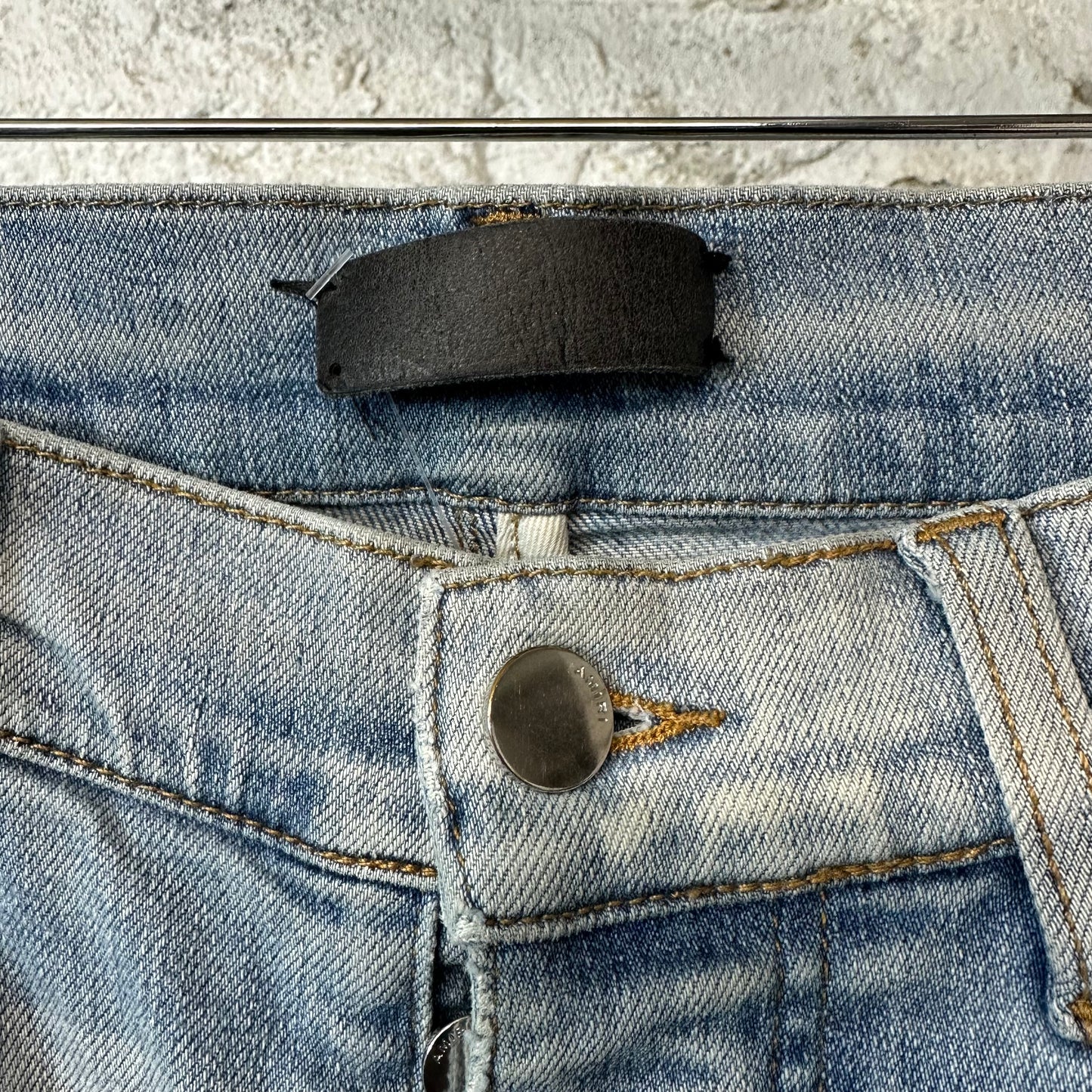 Amiri Multicolor Paisley Patches Blue Denim Jeans Sz 30