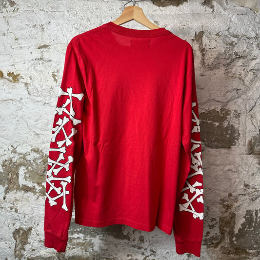 Amiri White Bones Red Long Sleeve Sz S