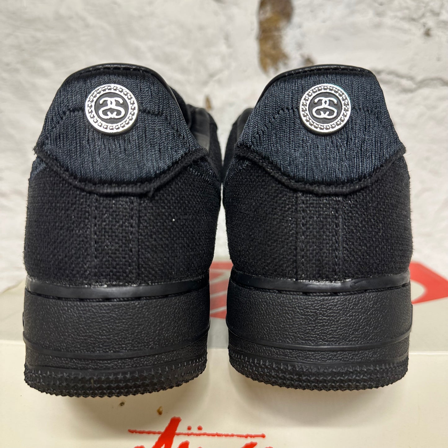 Nike Air Force 1 Low Stussy Black Sz 10.5