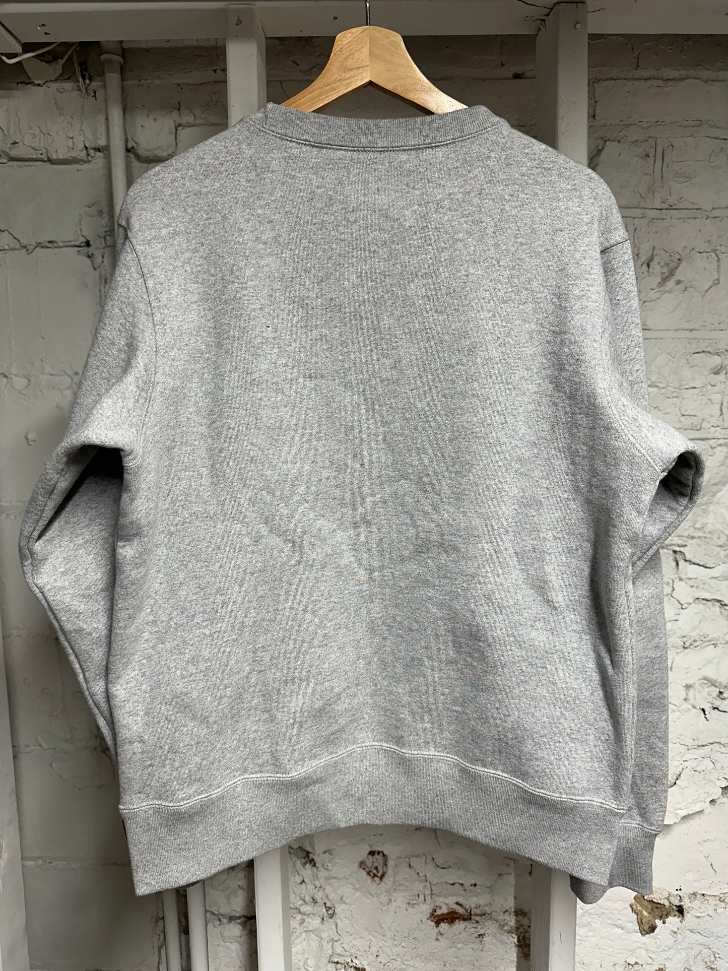 Supreme Heather Grey Box Logo Crewneck Sz S