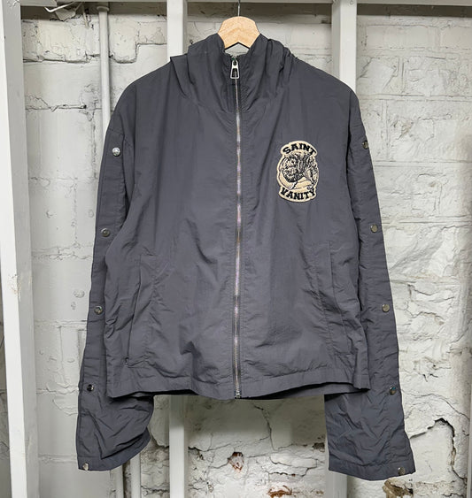 Saint Vanity Grey Nylon Jacket Sz S
