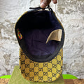 Gucci Black GG Monogram Yellow Hat Sz S W/ Box