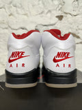 Air Jordan 5 Fire Red Silver Tongue Sz 10