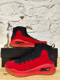 Under Armour Curry 4 Red Black Gum Sz 10.5 DS