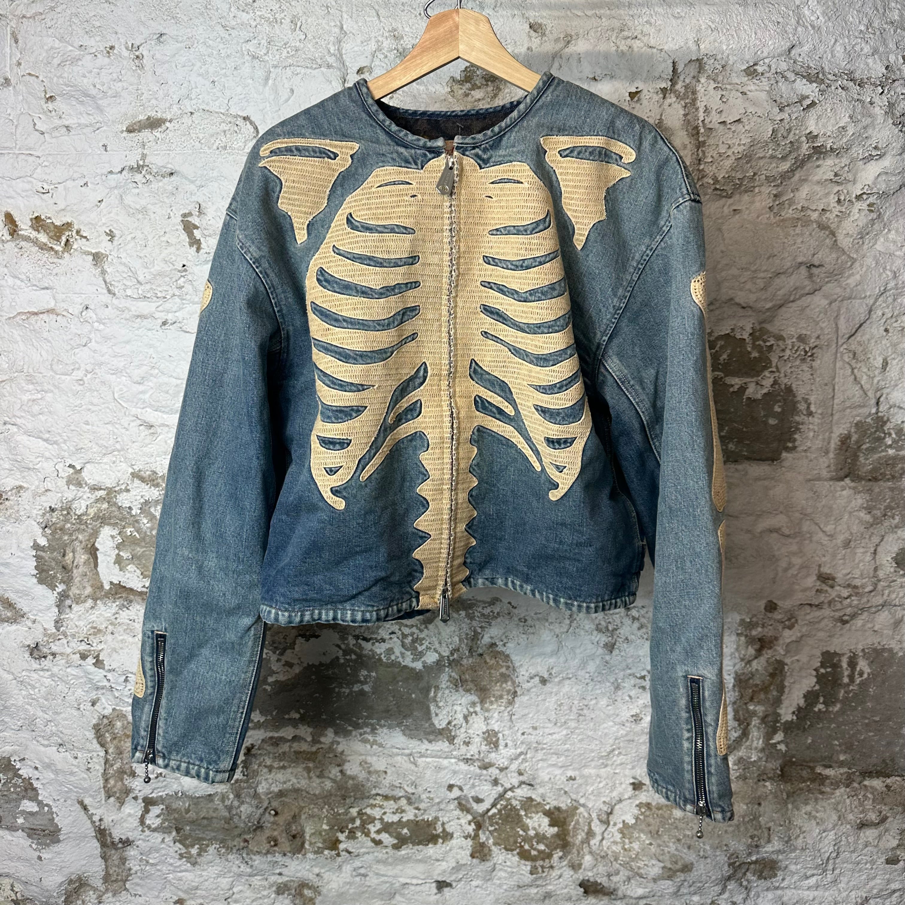 Kapital Bone Motorcross Cropped Denim Jacket Sz XXL (5)
