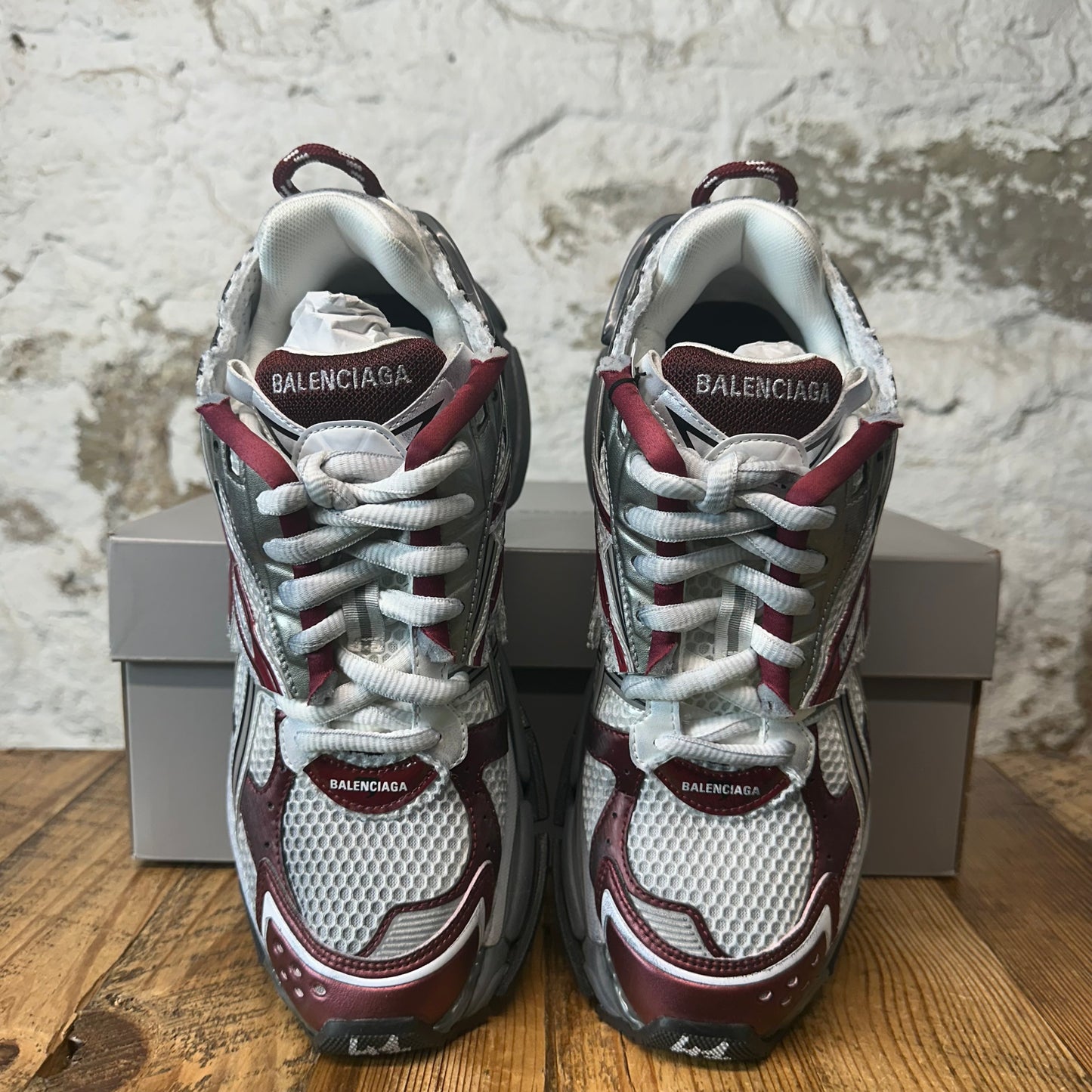 Balenciaga Runner Burgundy White Grey Sneaker DS