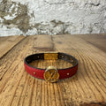 Louis Vuitton Reversible Brown Monogram Red Bracelet