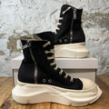 Rick Owens High Penta Abstract Black Milk Sneaker Sz 8 (41)