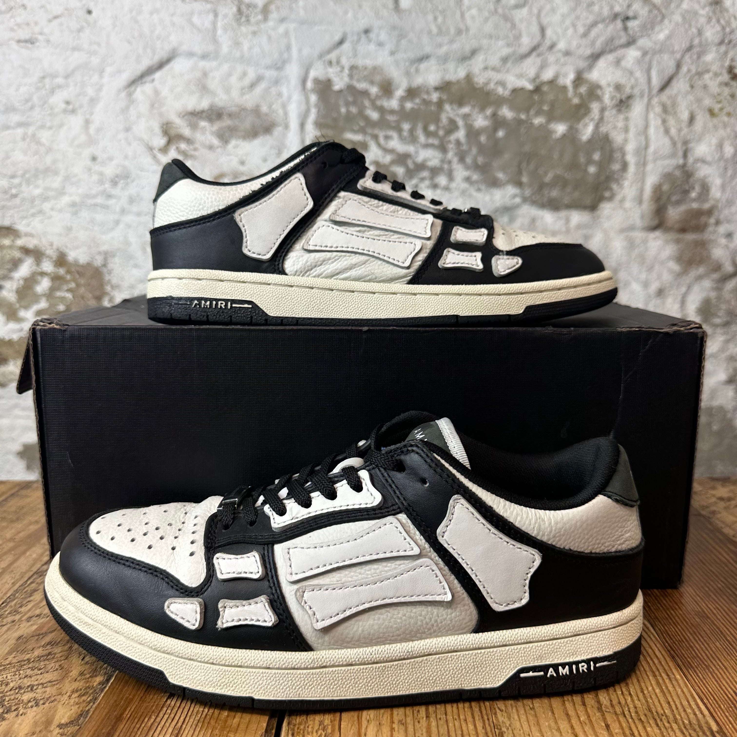 Amiri White Skeleton Black White Sneaker Sz 7 (40)