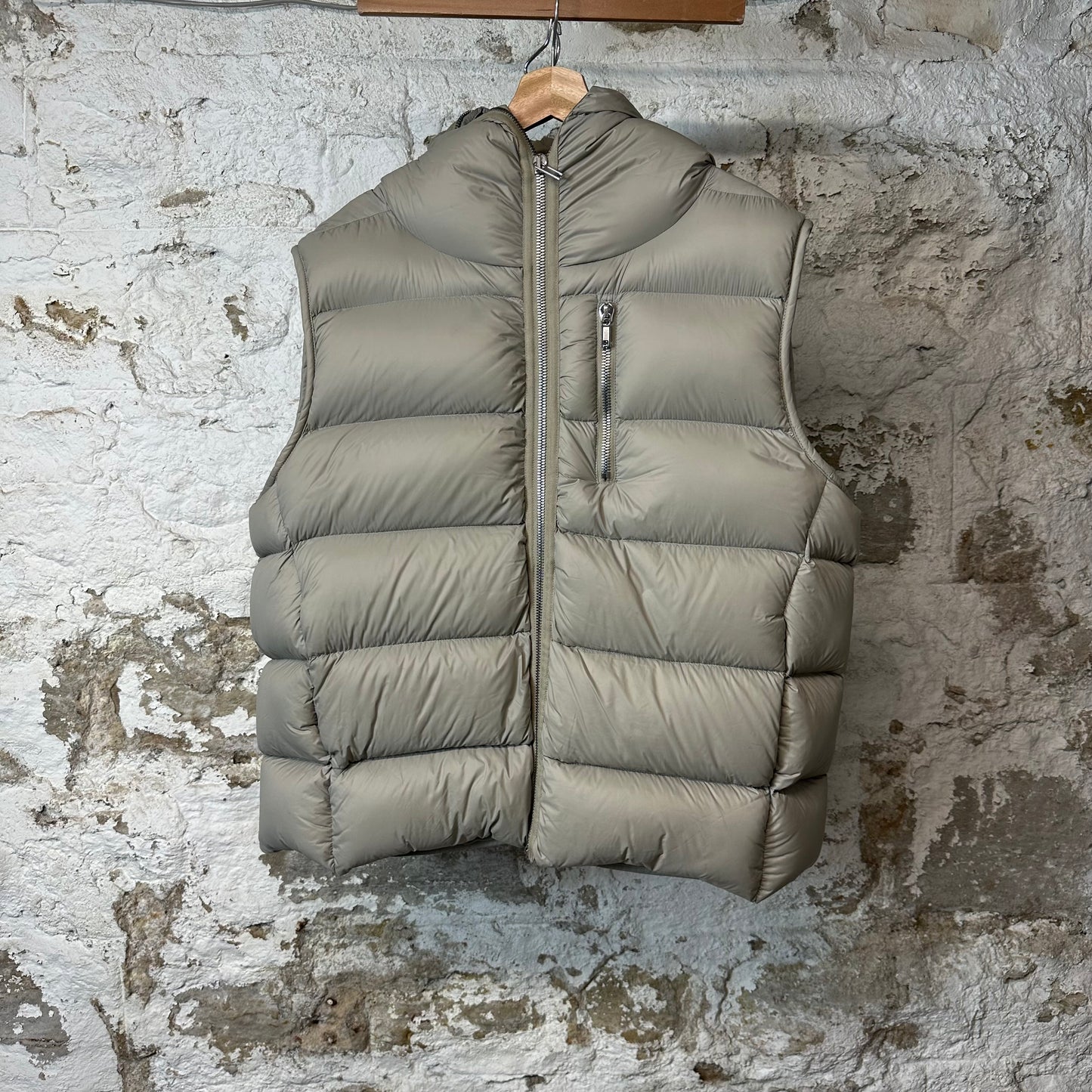 Rick Owens Pearl Sealed Puffer Jacket Vest Sz XL