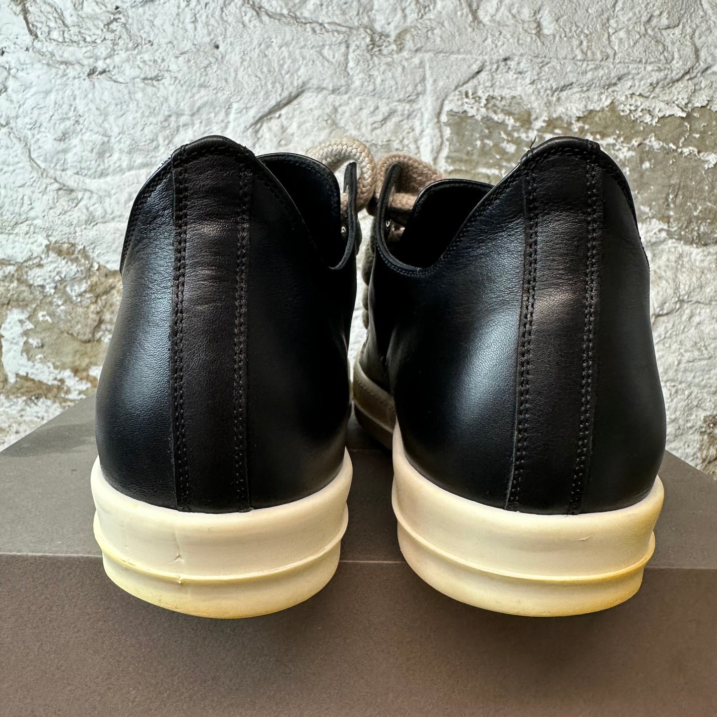 Rick Owens Jumbo Lace Black Milk Sneaker Sz 12 (45)