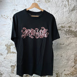 Amiri Red Paisley Spellout T-shirt Black Sz S