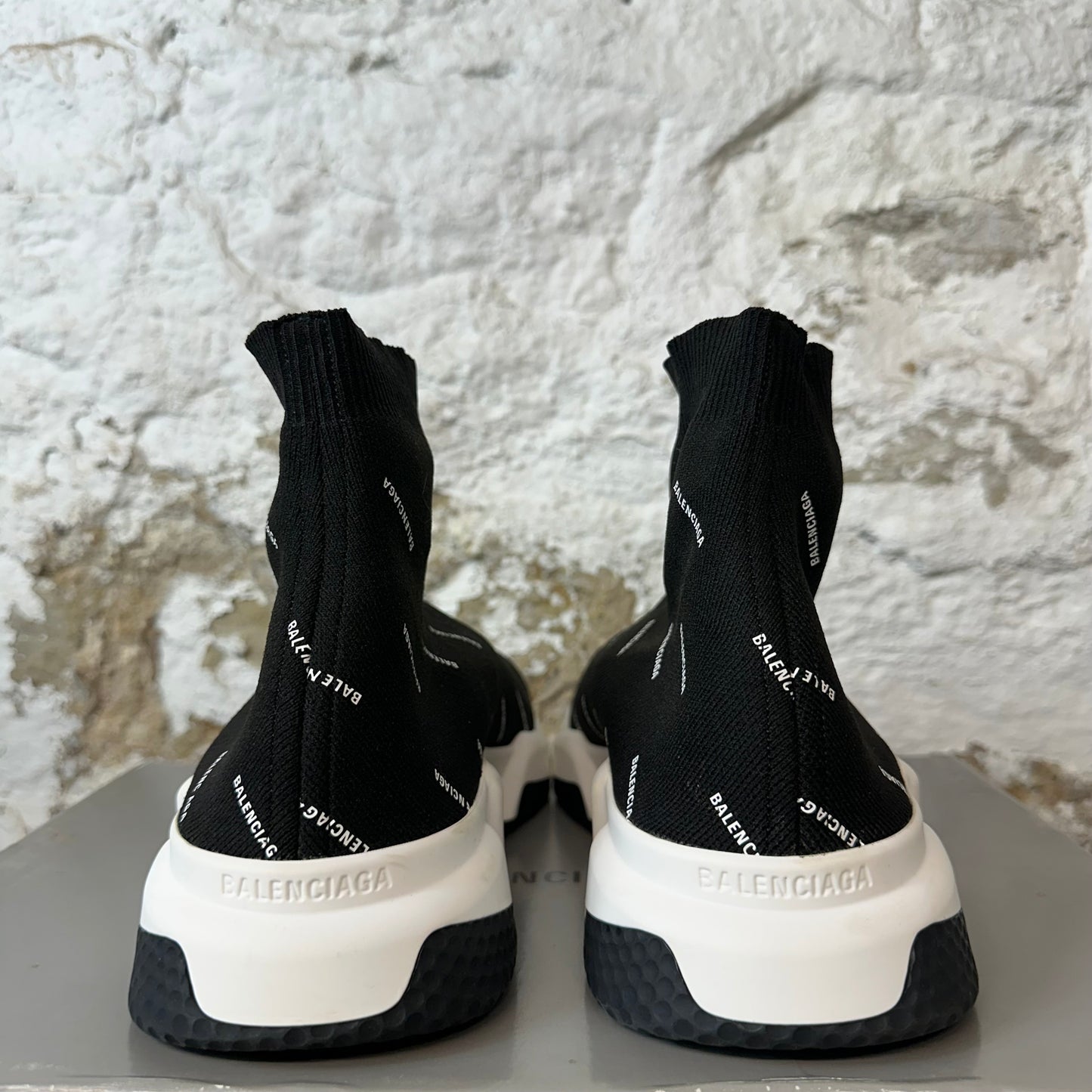 Balenciaga Black White Sock Runner Sneaker Sz 11 (44)