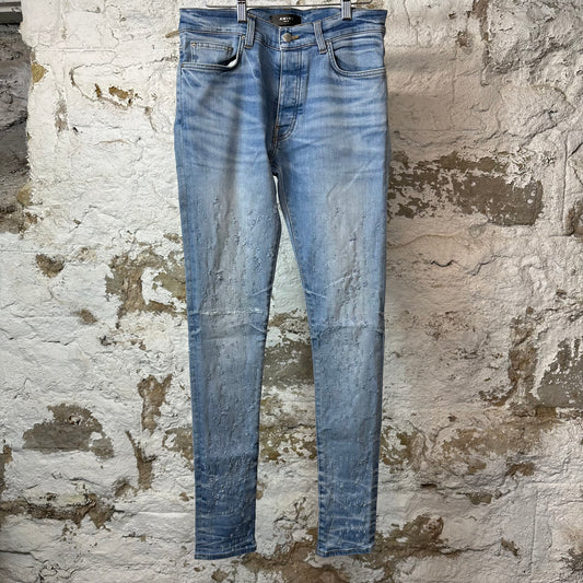 Amiri Plain Blue Shotgun Denim Jeans Sz 30