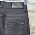 Amiri Knee Rip Blue Gradient Bones Black Denim Jeans Sz 28