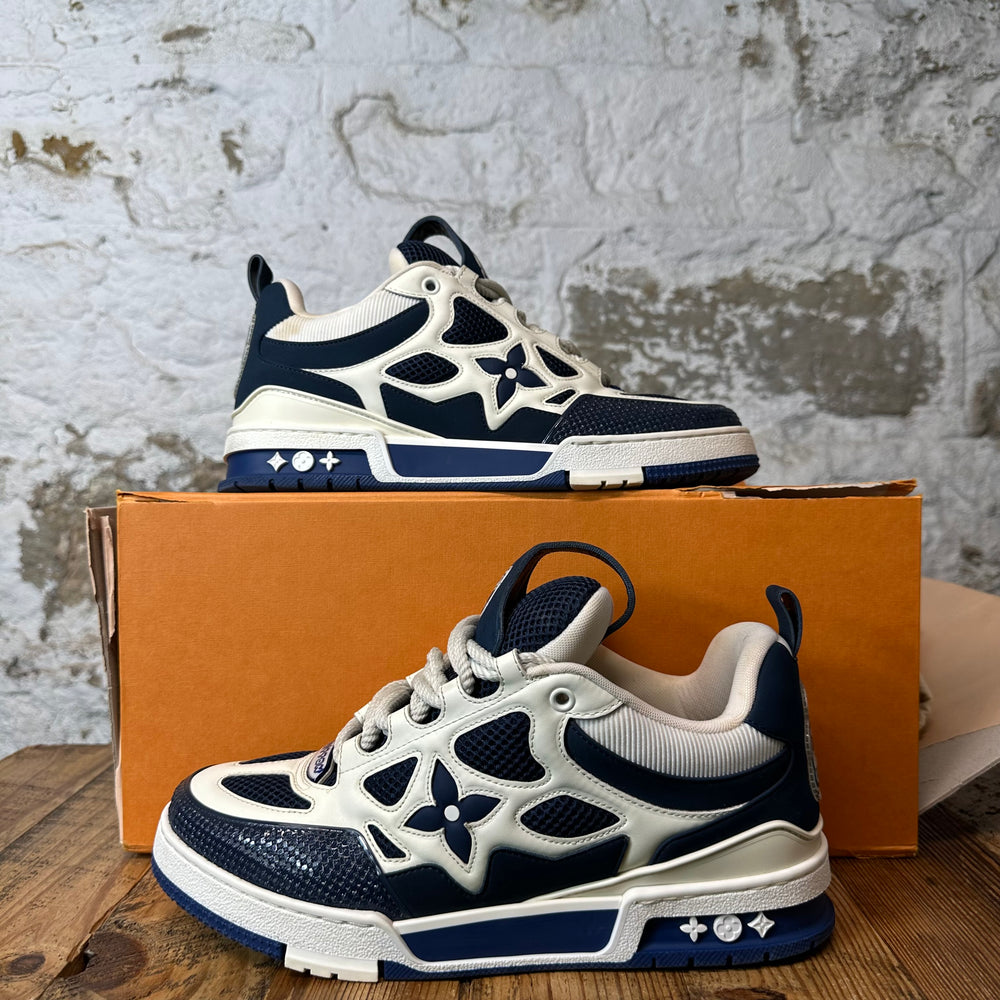 Louis Vuitton Navy White Skate Sneaker Sz 8.5 (7LV)