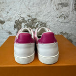 Louis Vuitton Pink White Monogram White Low Sz 7 (38LV)