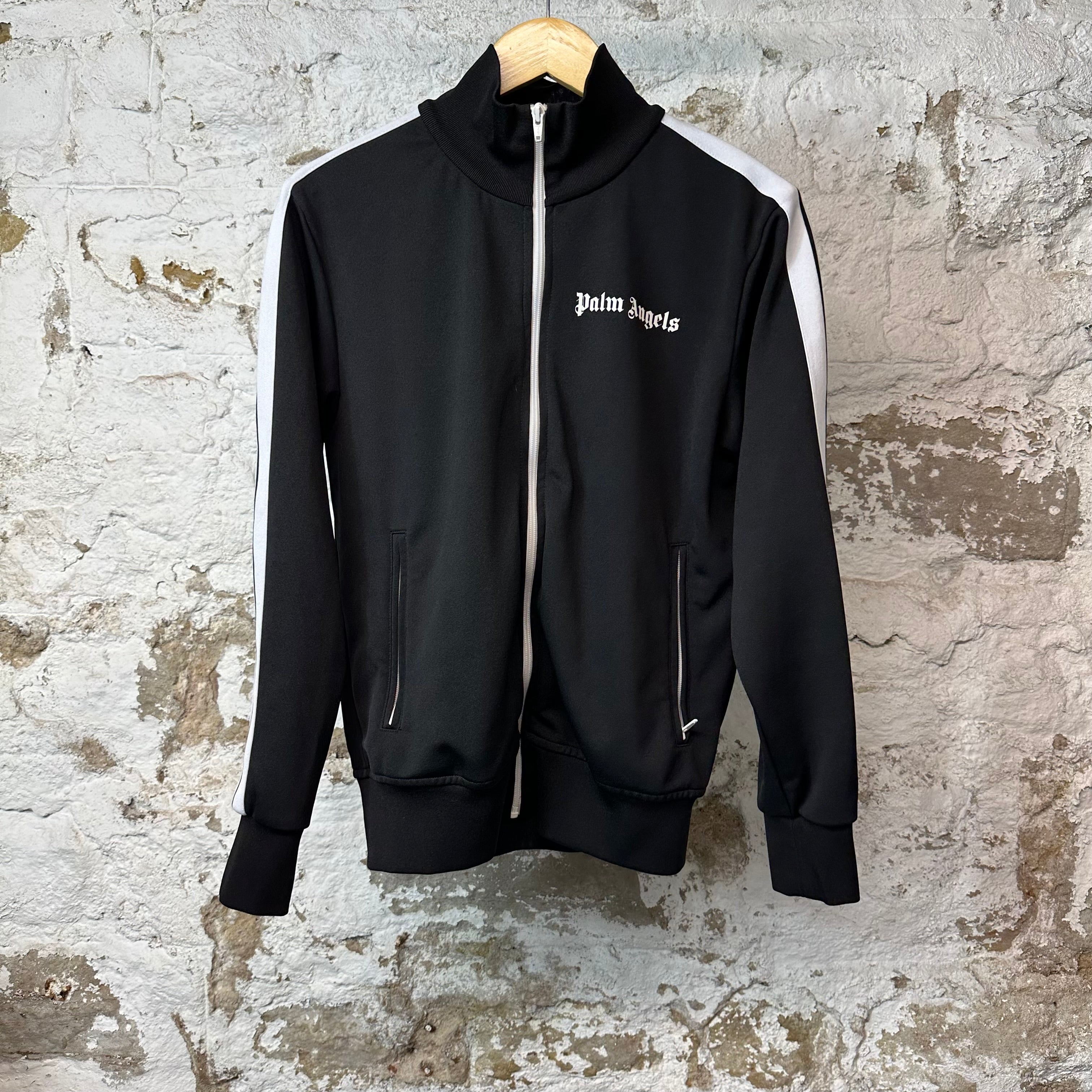 Palm Angels Black White Track Jacket Sz M