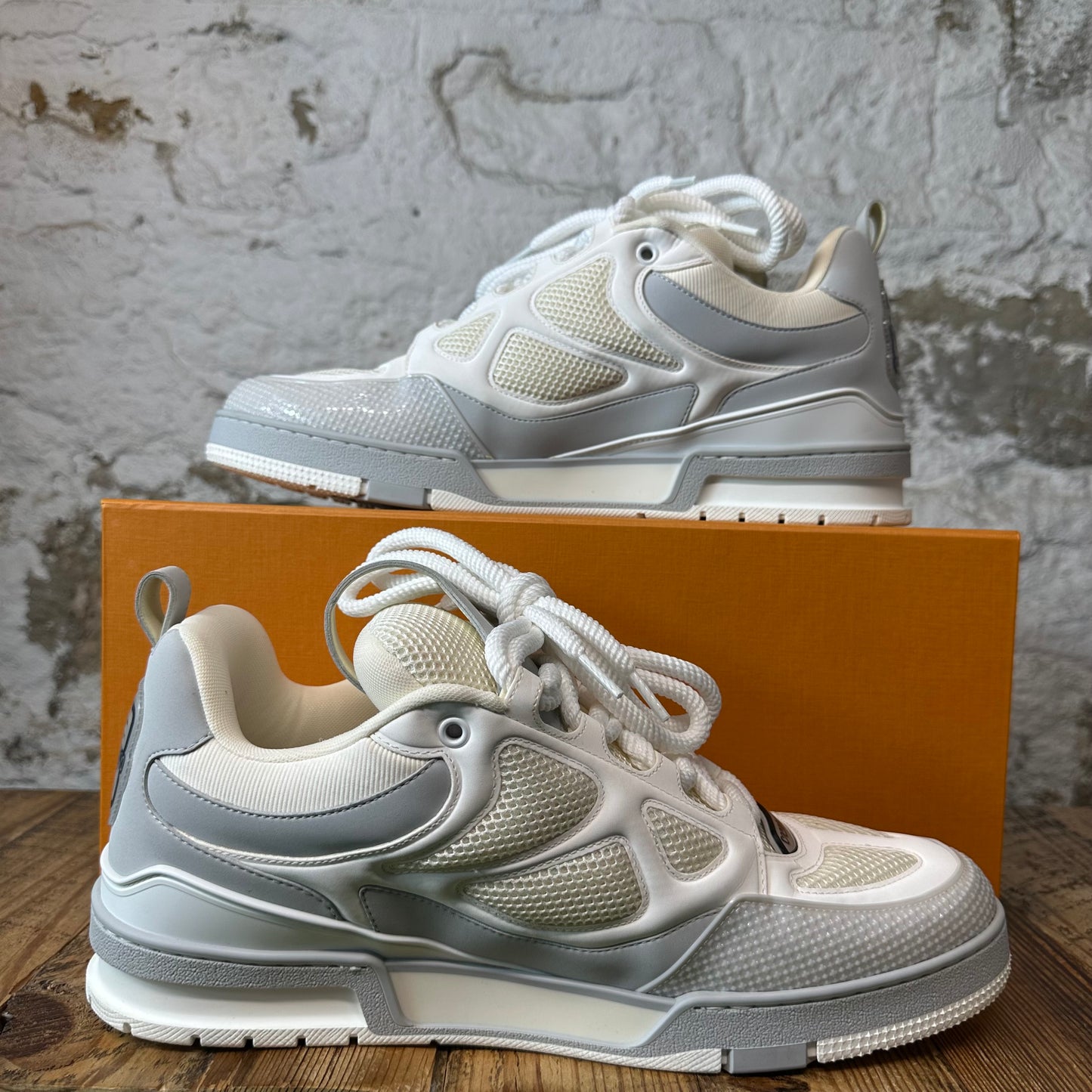 Louis Vuitton Grey White Skate Sneaker Sz 13.5 (12LV)