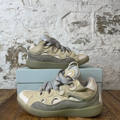 Lanvin Curb Gray Lace Beige Sneaker Sz 11 (44)