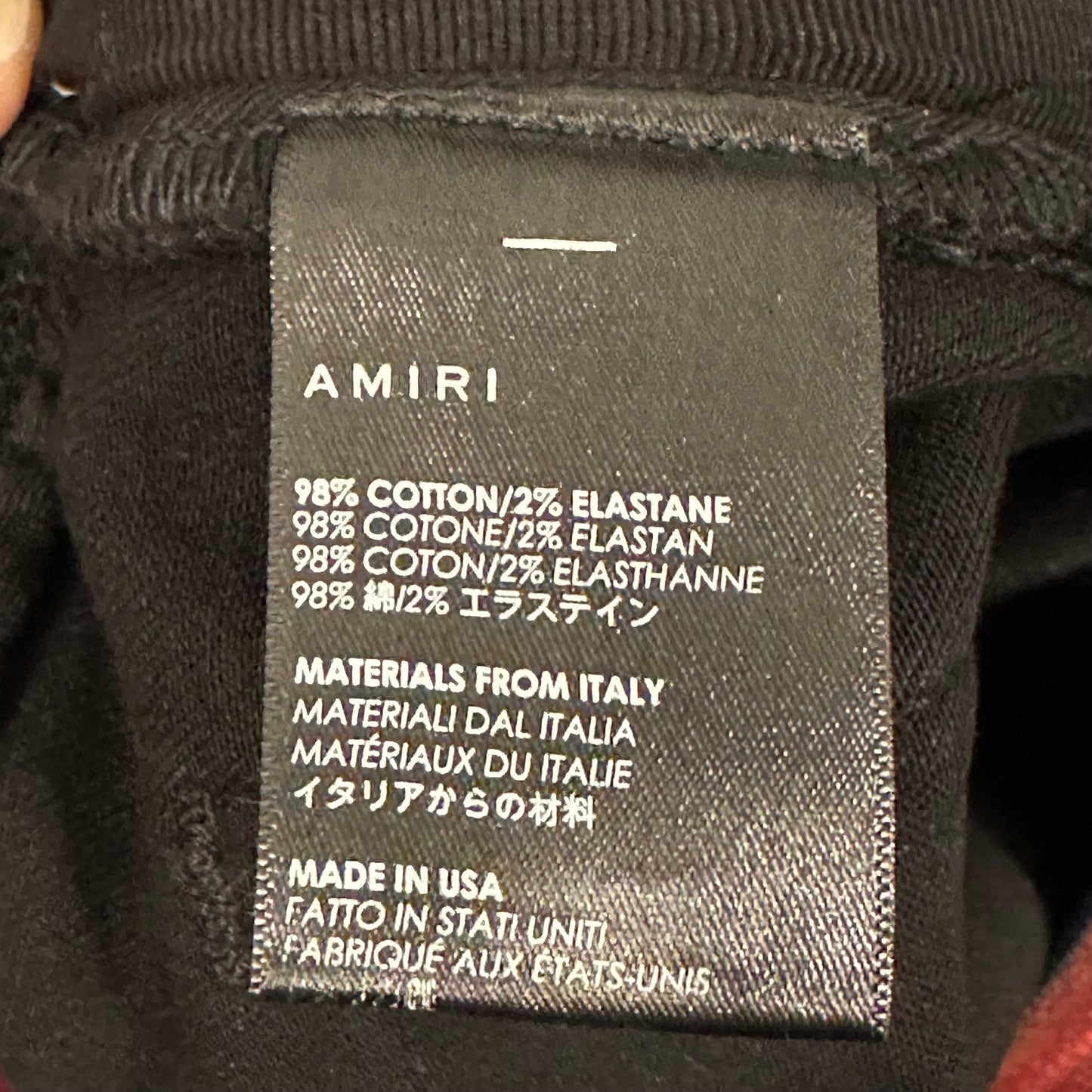 Amiri Red Waxed Plain Jeans Sz 36