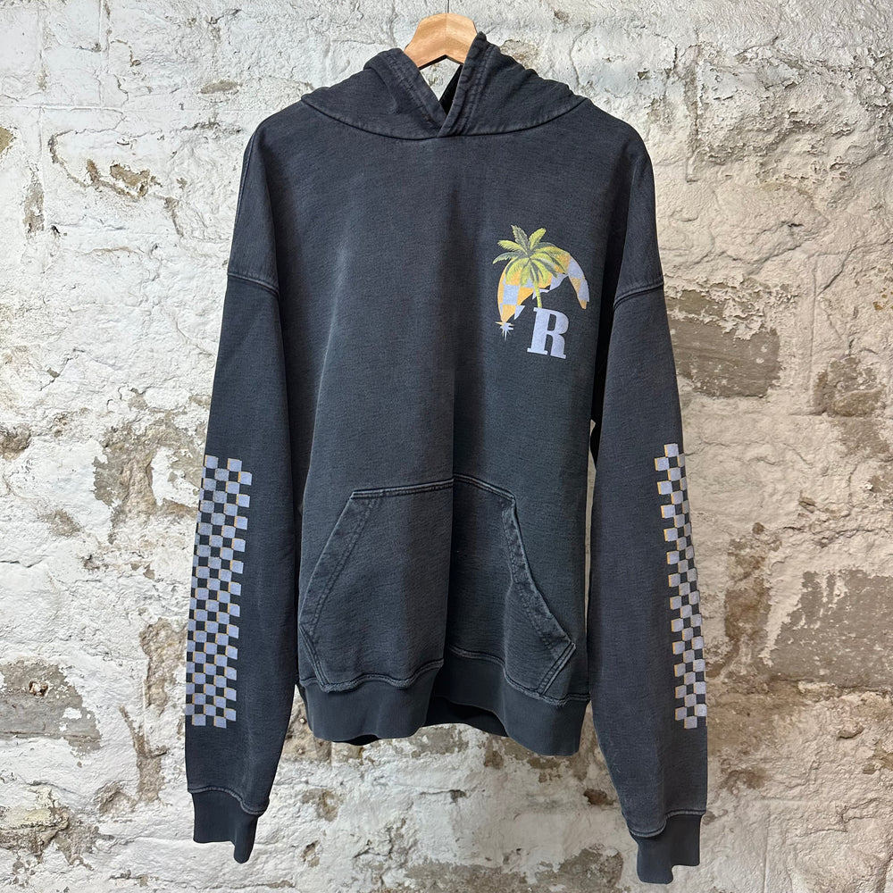 Rhude Palm Tree Hoodie Navy Sz M