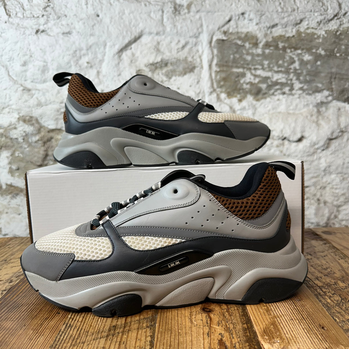 Dior B22 Brown Grey White Sneaker Sz 10 (43)