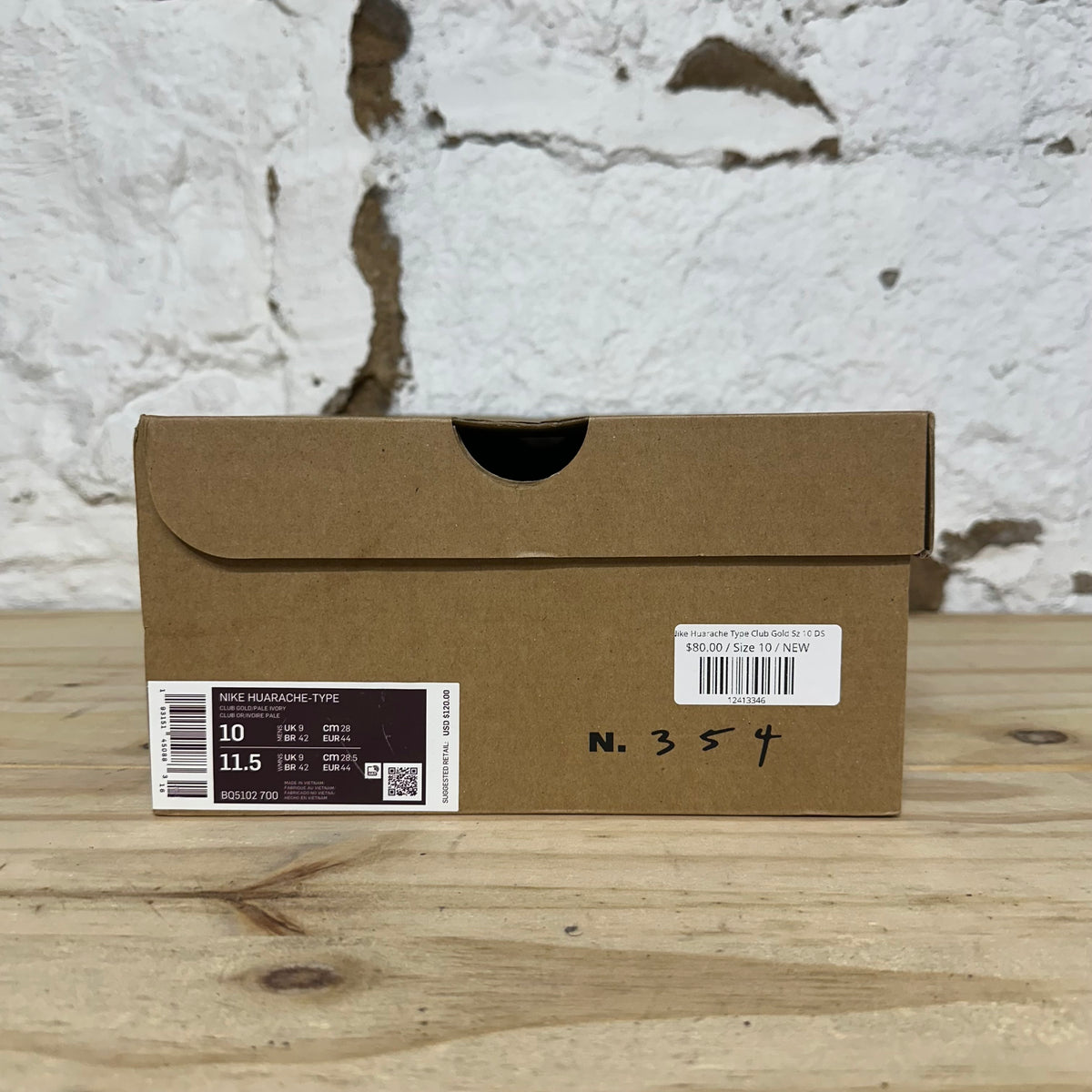 Nike Huarache Type Club Gold Sz 10 DS