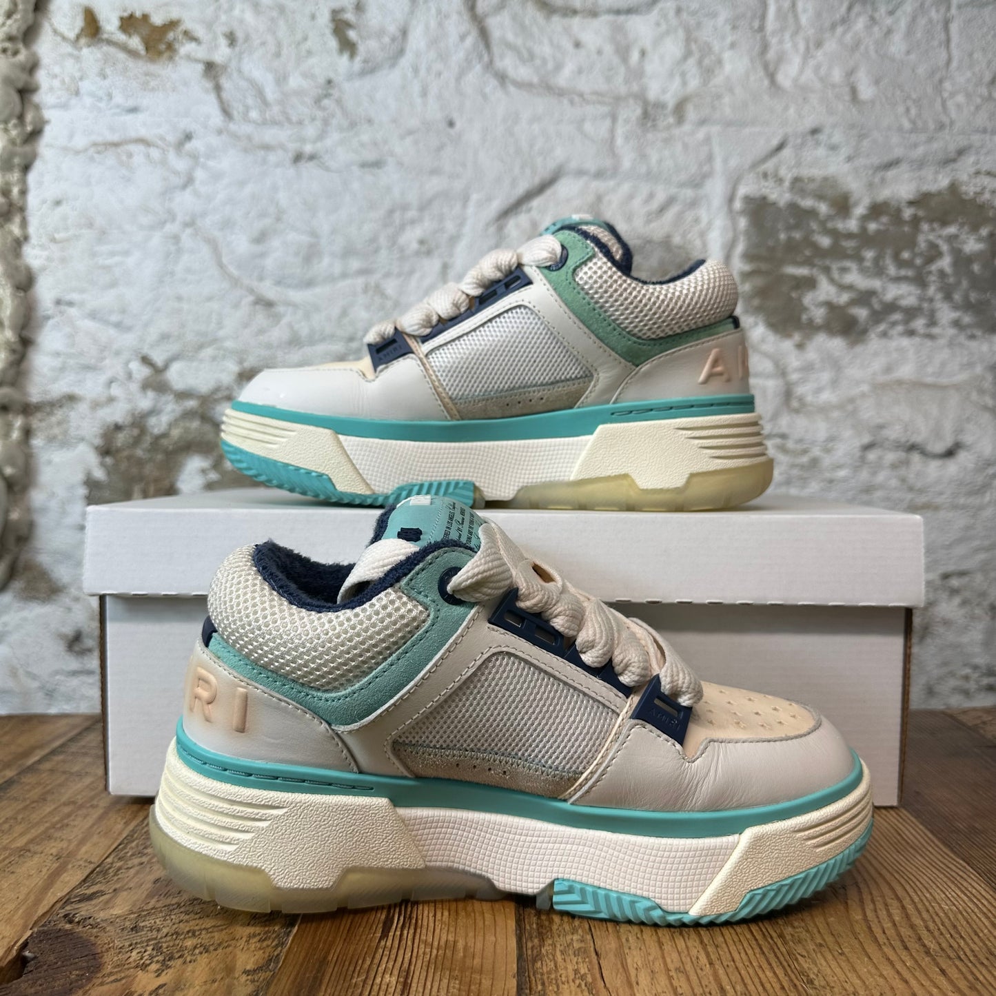 Amiri MA-1 Teal Blue White Sneaker Sz 4.5 (36)