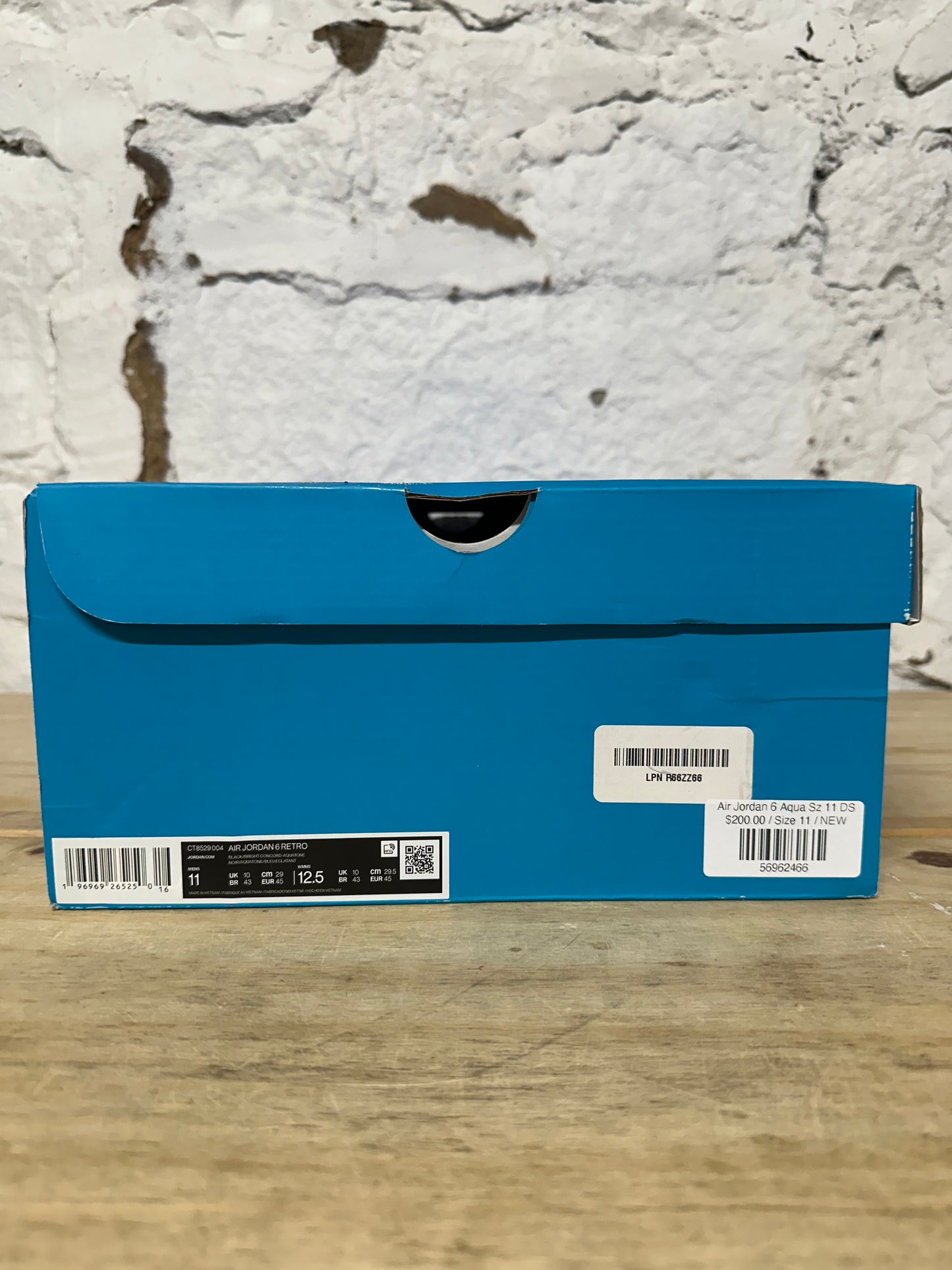 Air Jordan 6 Aqua Sz 11 DS