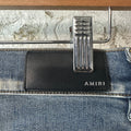 Amiri MX1 Yellow Suede Dirty Blue Denim Jeans Sz 30