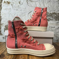 Rick Owens High Pink Slashed Milk Sneaker Sz 9 (42)