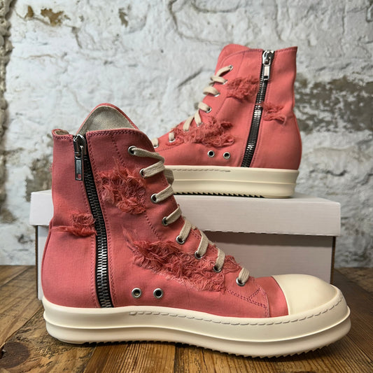 Rick Owens High Pink Slashed Milk Sneaker Sz 9 (42)