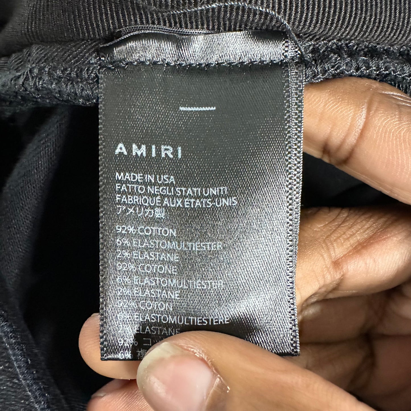 Amiri MX2 Pink Red Patch Black Denim Jeans Sz 34