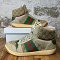 Gucci High Beige GG Monogram Screener Sneaker Sz 9