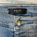 Amiri Camo Bones Blue Denim Jeans Sz 36