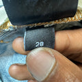 Amiri Plain Blue Honeycomb Denim Jeans Sz 28
