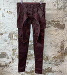Rick Owens Burgundy Creatch Pants Sz 31