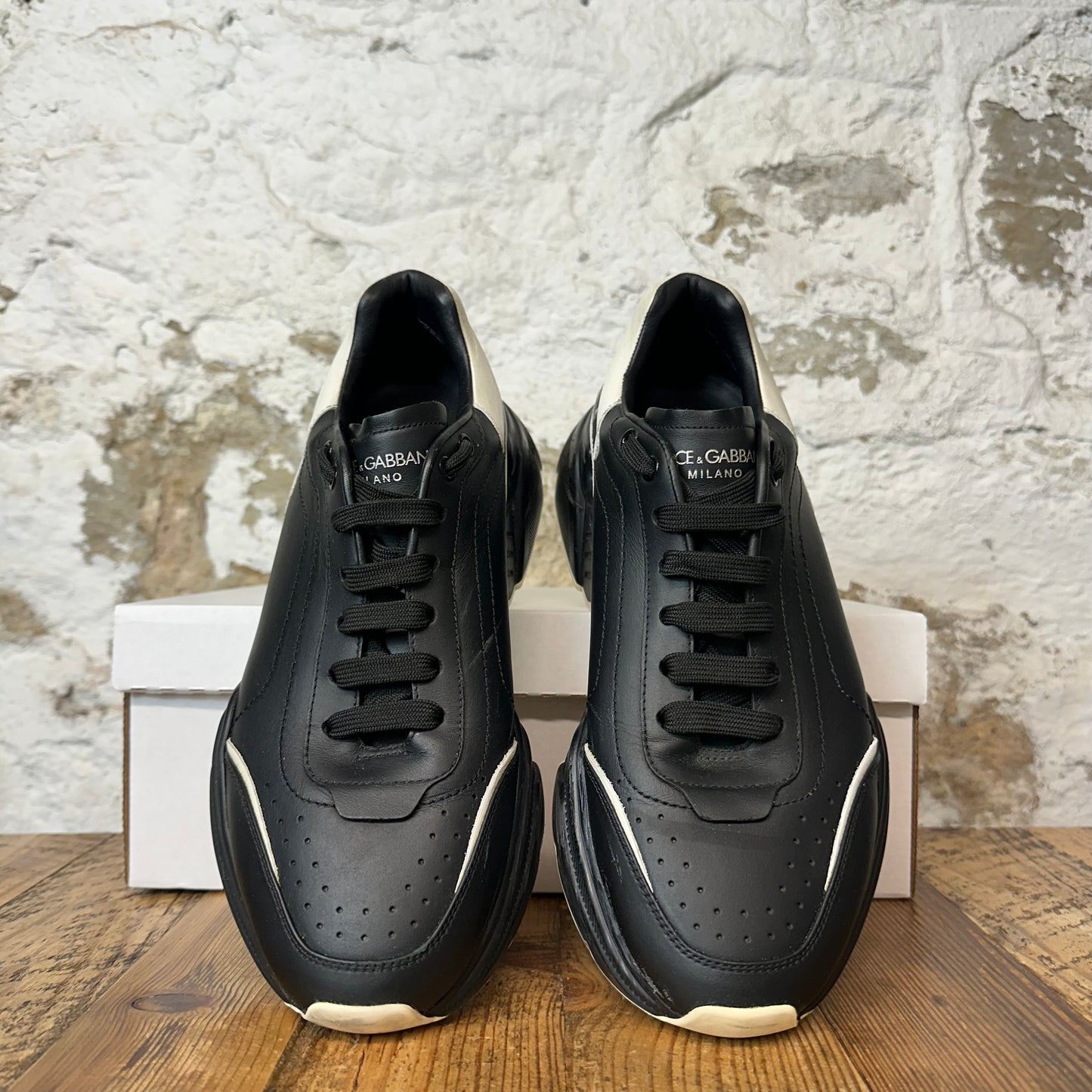 Dolce Gabbana Black White Daymaster Sneaker Sz 9