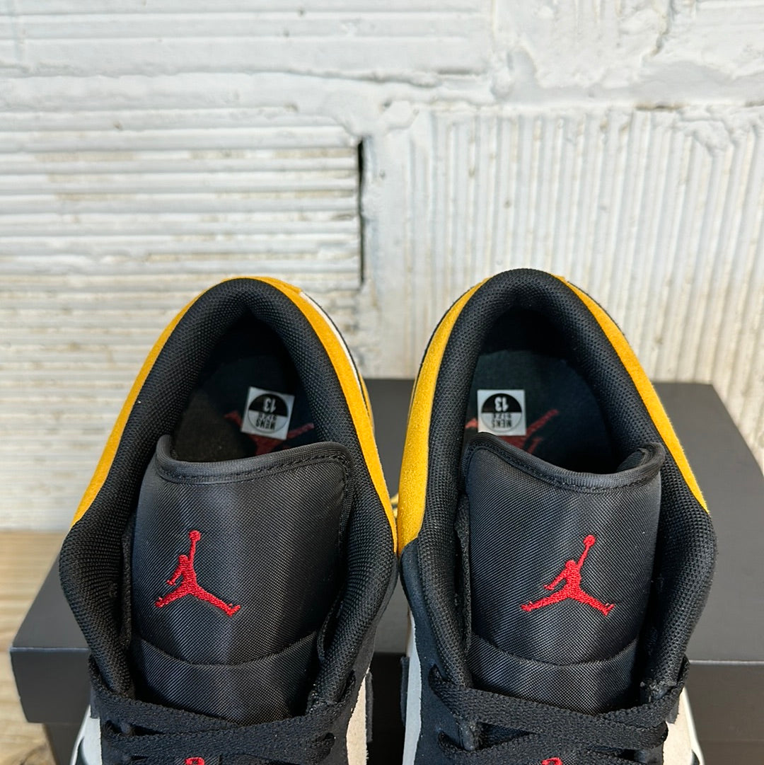 Air Jordan 1 Low Sail University Gold Black Sz 13