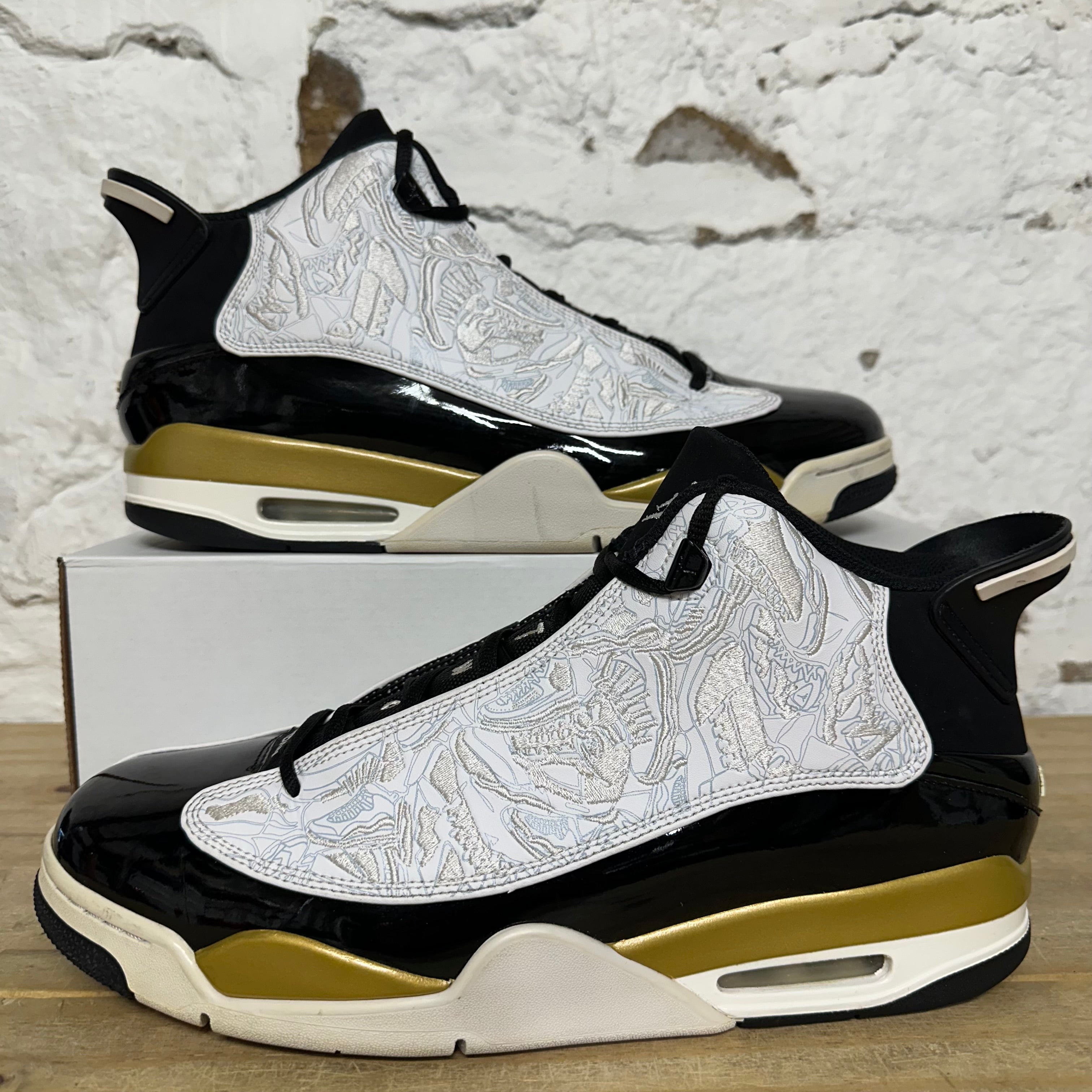 Air Jordan Dub Zero Metallic Gold White Sz 13