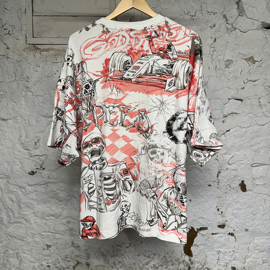 Godspeed Sketch Archive T-Shirt White Sz XL