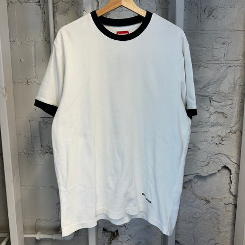 Supreme White Black T-Shirt Sz L